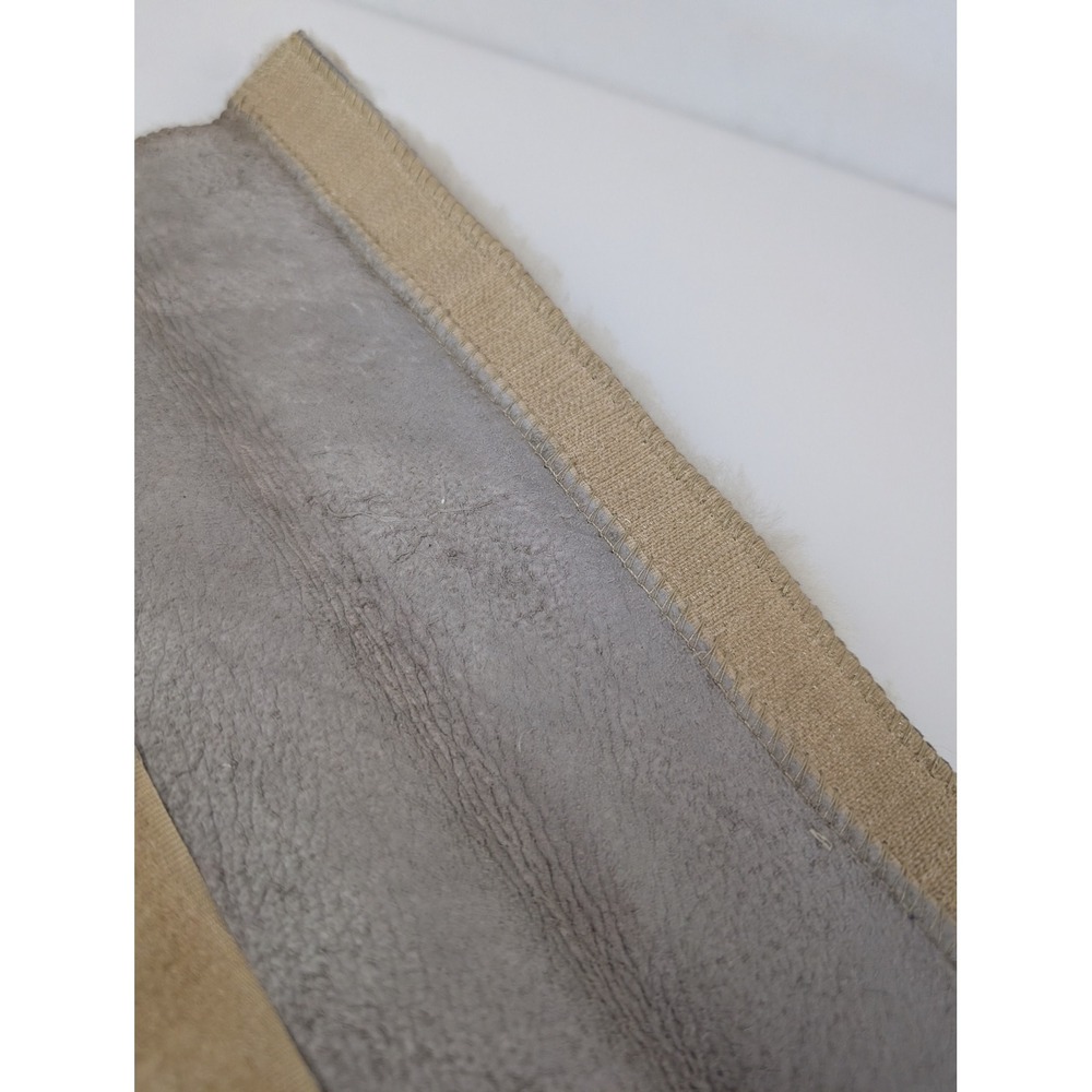 Genuine Sheepskin Shearling Strap Cover Taupe Seat Belt Golf Bag Strap Purse - Picture 7 of 8
